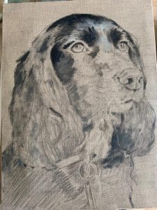 oil painting cocker spaniel