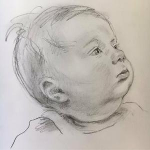 Baby in charcoal 2